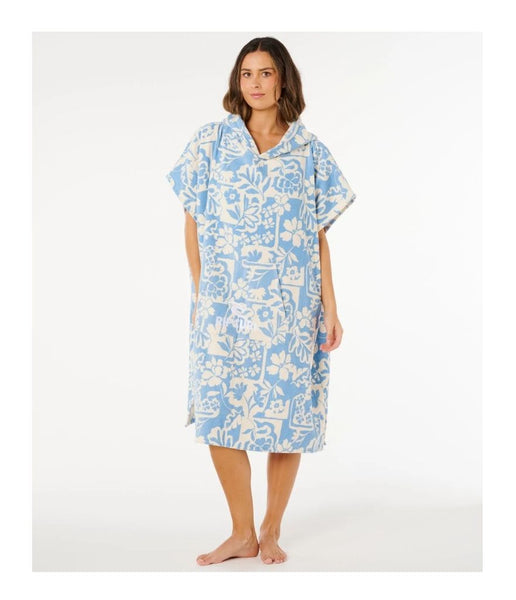 MIXED HOODED TOWEL - WOMEN'S - BLISSFUL BLUE