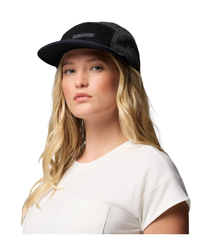 CREEK SIDE THERMAL 5 PANEL HAT UNISEX - ONE SIZE - CHARCOAL HEATHER FLEECE, BLACK RIPSTOP