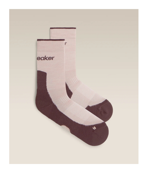 WOMEN'S HIKE + LIGHT CREW SOCK - PINK QUARTZ/JAV