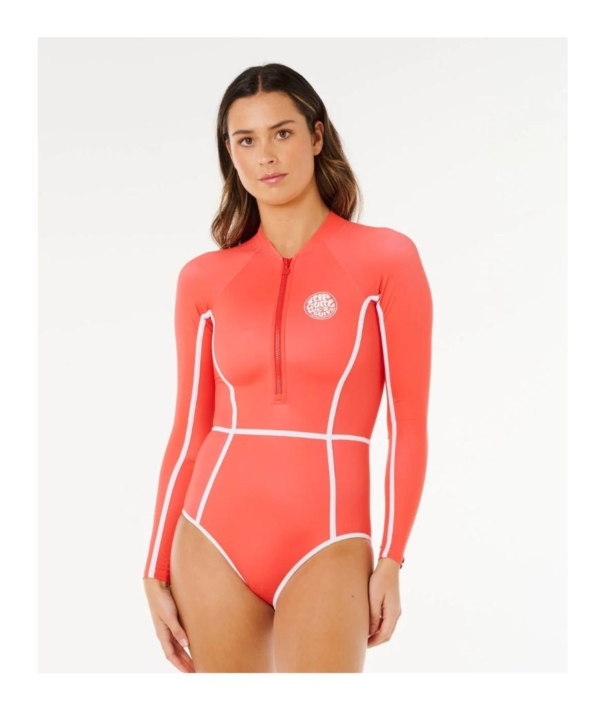 CLASSIC SURF LONG SLEEVE SURF SUIT - WOMEN'S - RED