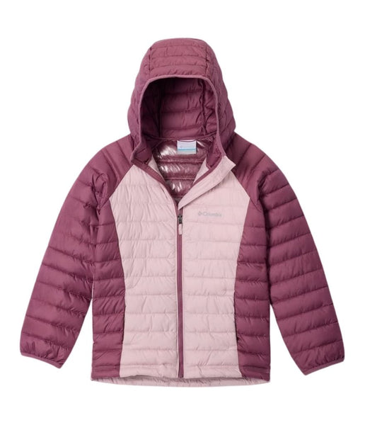 POWDER LITE II HOODED JACKET (AGES 4-8) - MINERAL PINK, ANTIQUE MAUVE