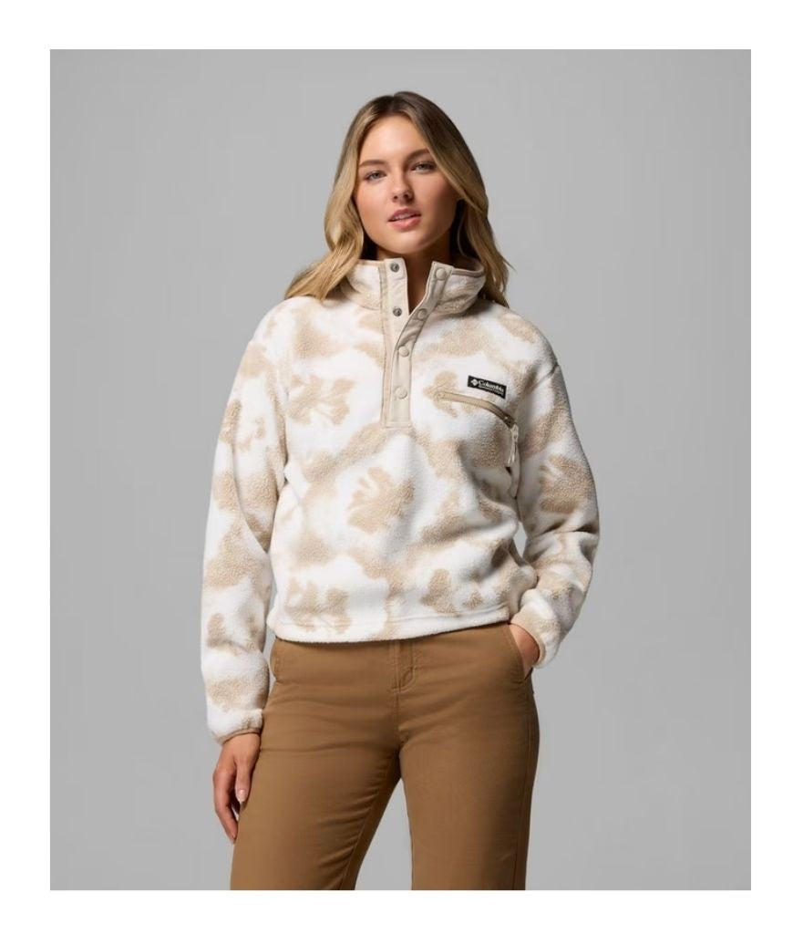 HELVETIA™ II PRINTED CROPPED HALF SNAP WOMEN'S - SEA SALT, SPRAYFLOWER