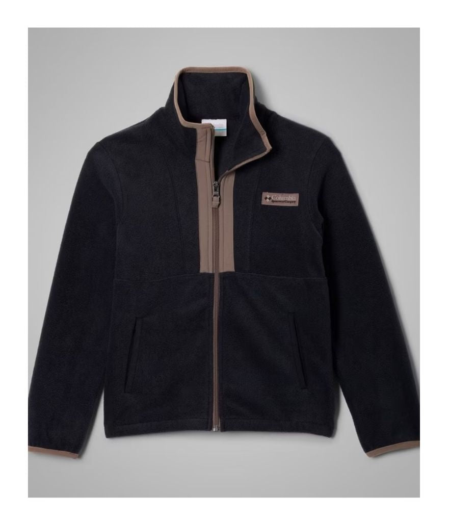 BACK BOWL II FULL ZIP FLEECE (AGES 8 - 20) - BLACK, IRON