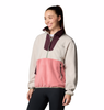 WOMEN'S SEQUOIA GROVE 1/2 ZIP FLEECE - DARK STONE, PINK AGAVE