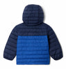 POWDER LITE KIDS HOODED JACKET (AGES 4-10) - MOUNTAIN BLUE/COLLEGIATE NAVY