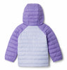 GIRL'S POWDER LITE II HOODED JACKET - SNOWDRIFT, PAISLEY PURPLE (AGES 4 - 8)