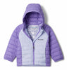 GIRL'S POWDER LITE II HOODED JACKET - SNOWDRIFT, PAISLEY PURPLE (AGES 4 - 8)