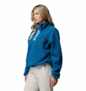 HELVETIA II CROPPED HALF SNAP FLEECE WOMEN'S - PHOENIX BLUE, RAINY DAY