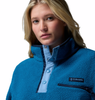 HELVETIA II CROPPED HALF SNAP FLEECE WOMEN'S - PHOENIX BLUE, RAINY DAY