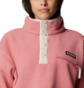 WOMEN'S HELVETIA II CROPPED HALF SNAP FLEECE - PINK AGAVE