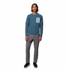 COLUMBIA TECH™ KNIT LONG SLEEVE CREW MEN'S - EVERBLUE, CRUSHED BLUE