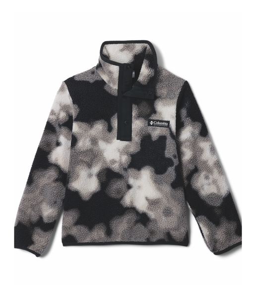 Columbia Youth Helvetia II Printed Half-Snap Fleece - Black Dyeflower, Black