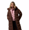 Columbia Amaze Puff Women's Long Hooded Down Jacket - Tobacco