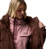 Columbia Amaze Puff Women's Long Hooded Down Jacket - Tobacco