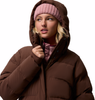 Columbia Amaze Puff Women's Long Hooded Down Jacket - Tobacco