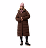 Columbia Amaze Puff Women's Long Hooded Down Jacket - Tobacco