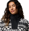 SEQUOIA GROVE II PRINTED HALF ZIP WOMEN'S - BLACK WIZARD ISLAND TONAL