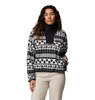SEQUOIA GROVE II PRINTED HALF ZIP WOMEN'S - BLACK WIZARD ISLAND TONAL