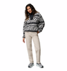 SEQUOIA GROVE II PRINTED HALF ZIP WOMEN'S - BLACK WIZARD ISLAND TONAL
