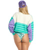 PARTY BLOCK KENDAL WOMEN'S CREW - AQUA HAZE
