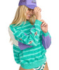 PARTY BLOCK KENDAL WOMEN'S CREW - AQUA HAZE