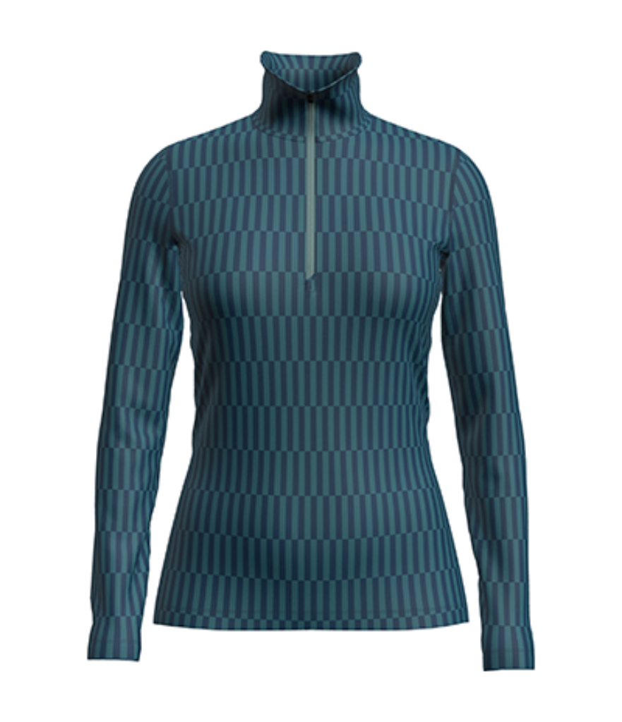 MERINO 260 VERTEX LONG SLEEVE 1/2 ZIP BASELAYER WOMEN'S - POL POS TOPAZ/ATLANTI/J