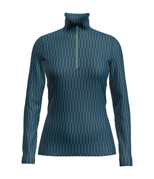 MERINO 260 VERTEX LONG SLEEVE 1/2 ZIP BASELAYER WOMEN'S - POL POS TOPAZ/ATLANTI/J