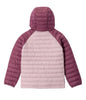POWDER LITE II HOODED JACKET (AGES 10-20) - MINERAL PINK, ANTIQUE MAUVE