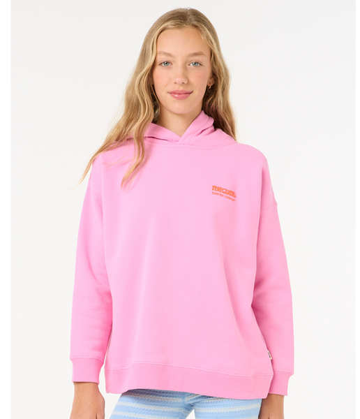 SURF PUFF HOOD-GIRL - HOT PINK (AGES 12 & 14)