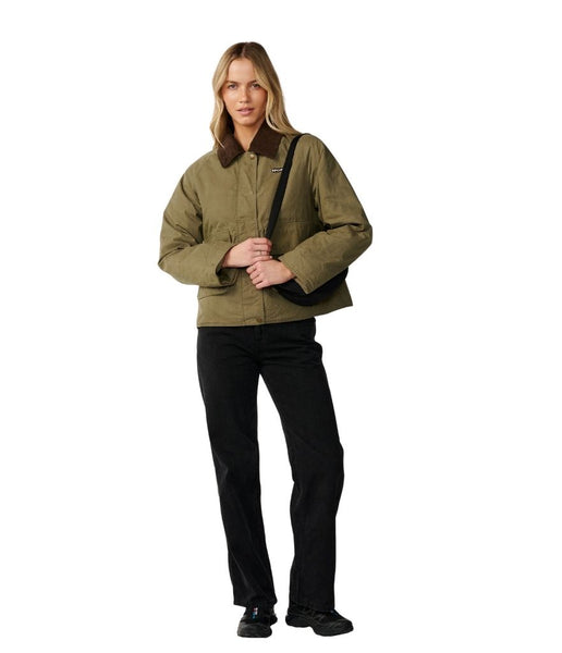 BOSSA NOVA WAXED CHORE JACKET WOMEN'S - MILITARY GREEN