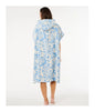 MIXED HOODED TOWEL - WOMEN'S - BLISSFUL BLUE