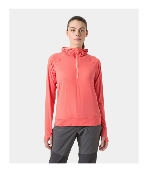 SHINE SOLEN 1/2 ZIP HOODIE WOMEN'S - SUNSET PINK