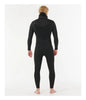 DAWN PATROL CHEST ZIP HOODED 5/4MM WETSUIT MEN'S - BLACK