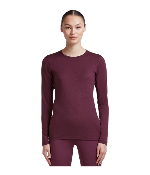 200 OASIS LONG SLEEVE CREW MERINO BASELAYER WOMEN'S - DARK BERRY