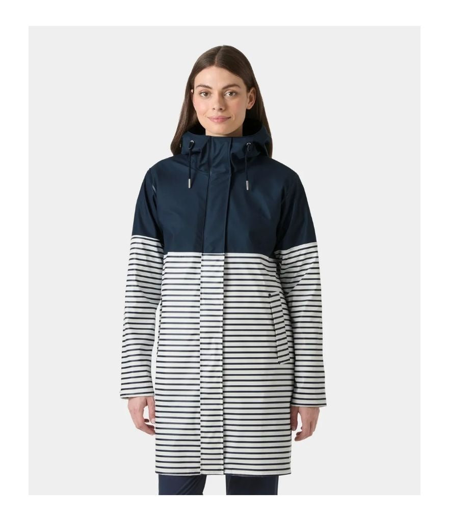 MOSS BLOCK PU RAIN COAT WOMEN'S - NAVY