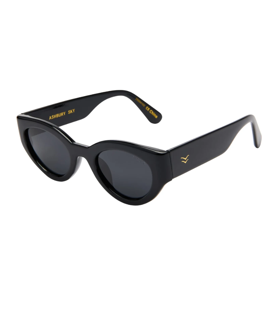ASHBURY SKY WOMEN'S SUNGLASSES - BLACK/SMOKE POLARIZED