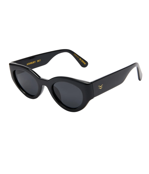 ASHBURY SKY WOMEN'S SUNGLASSES - BLACK/SMOKE POLARIZED
