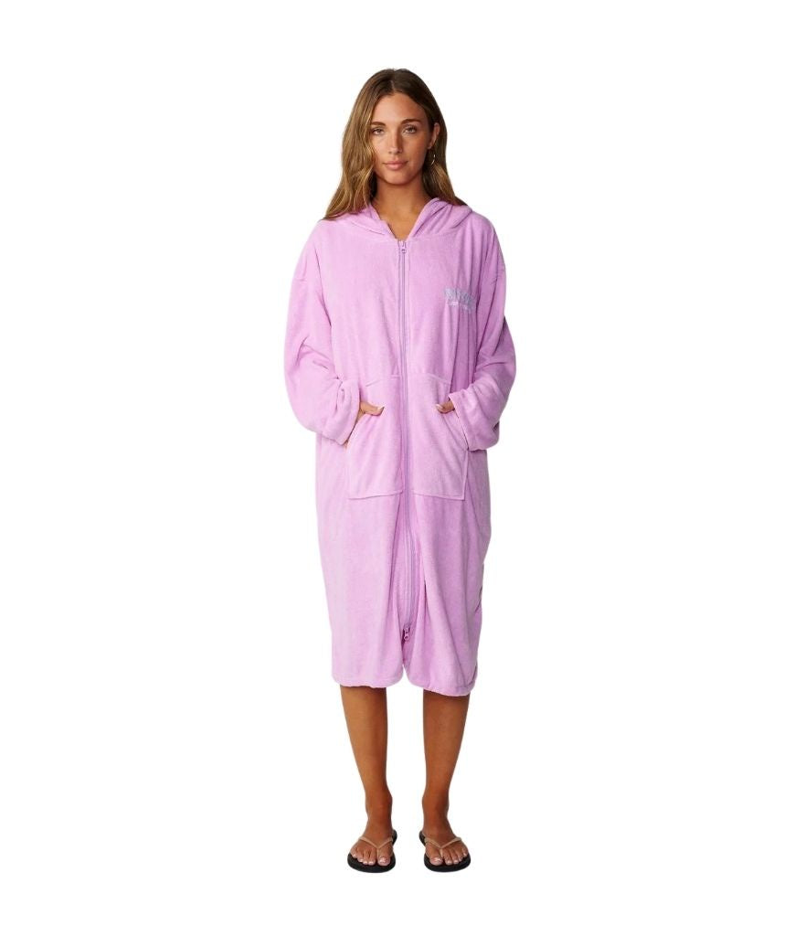 CLASSIC SURF ZIP THRU HOODED TOWEL WOMEN'S - LILAC