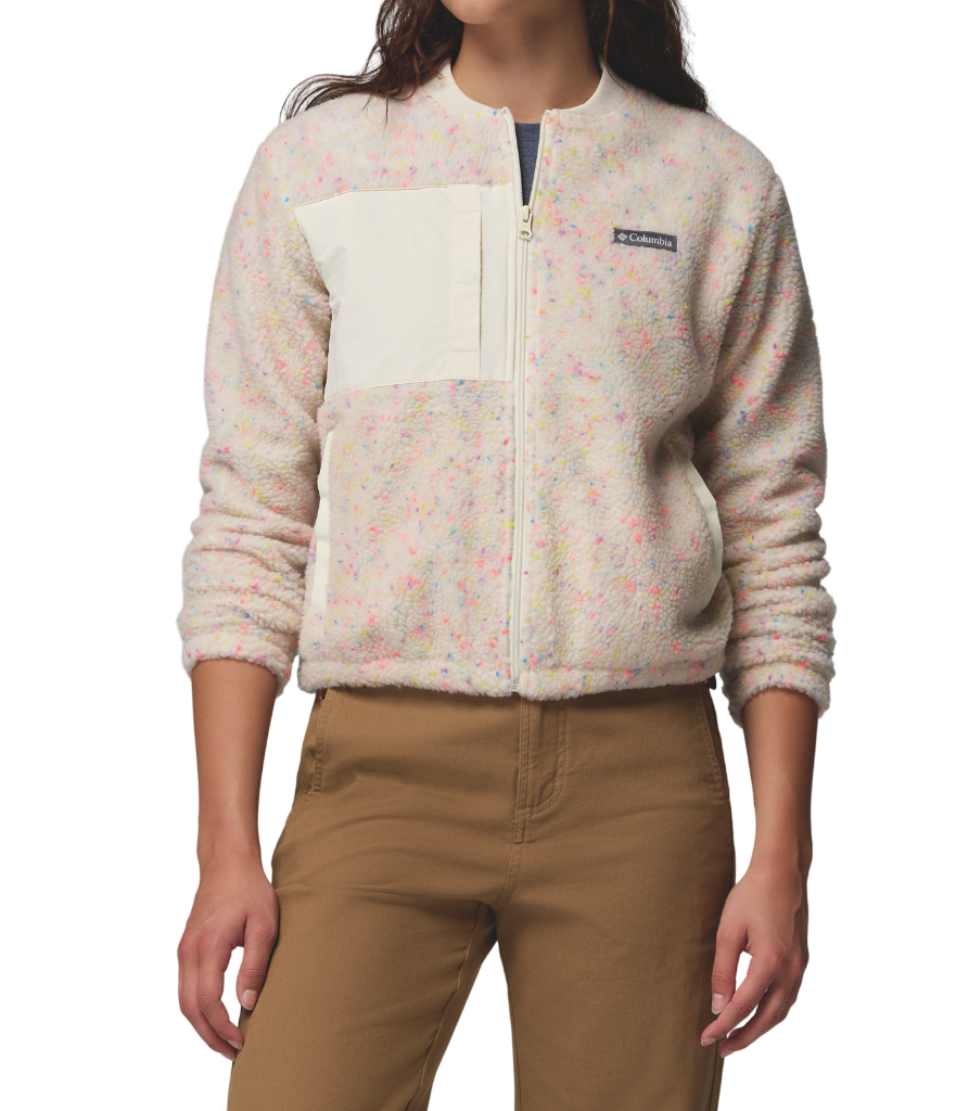 STELLAR PATH FLEECE BOMBER FULL ZIP WOMEN'S - CHALK