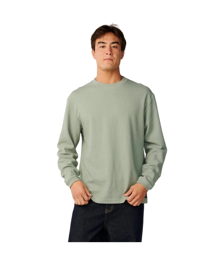 PREMIUM SURF WAFFLE LONG SLEEVE TEE MEN'S - SAGE