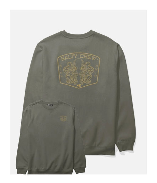 TAKO CLUB CREW FLEECE - DUSTY OLIVE