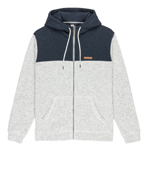 Quiksilver Keller Block Zip Hoodie Light Grey Heather