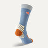 ATTLEBRIDGE SINGLE LAYER BAMBOO MID LENGTH PLAIN HIKING SOCK -  BLUE