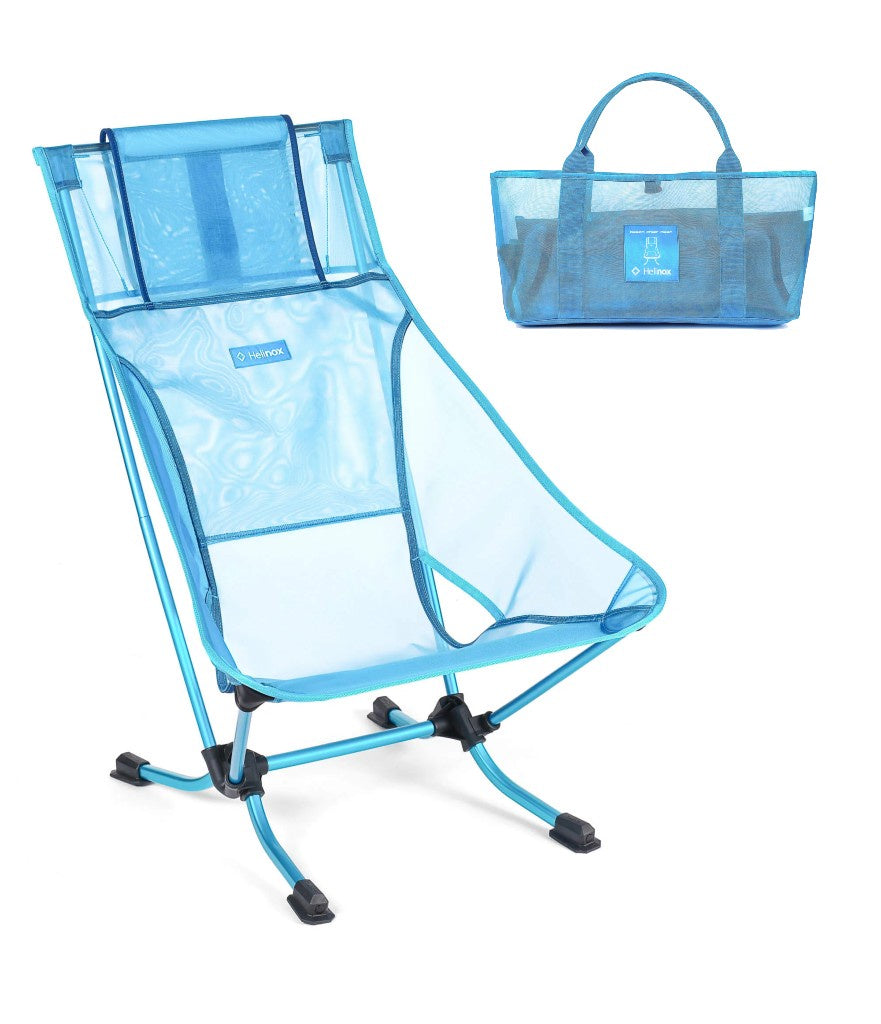 BEACH CHAIR - BLUE MESH WITH TOTE BAG