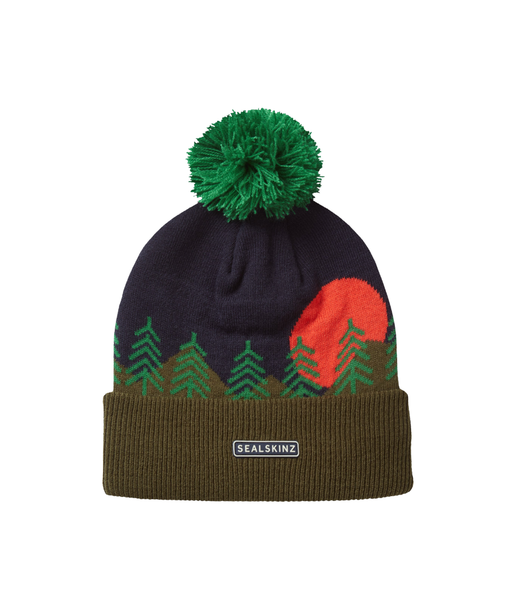 BEESTON WATERPROOF COLD WEATHER SCENIC BOBBLE HAT - NAVY