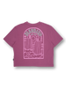 CASCADE CROPPED TEE - BERRY