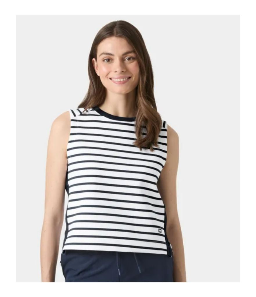 CAPRI SUMMER TOP WOMEN'S - WHITE NAVY STRIPE