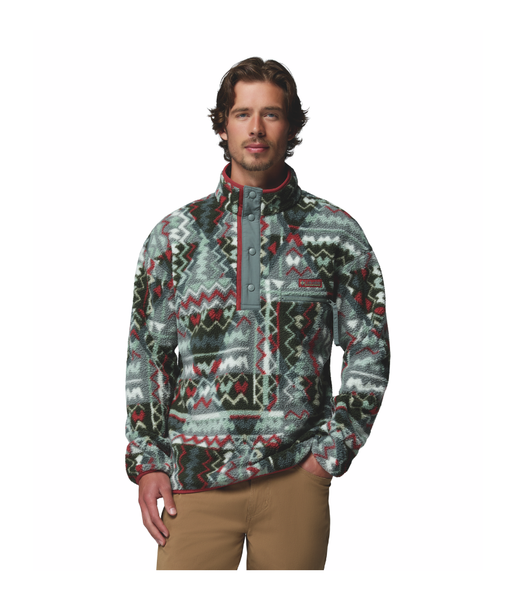 HELVETIA II PRINTED HALF SNAP FLEECE MEN'S - SEDONA SAGE GEOMIX
