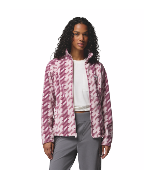 BENTON SPRINGS PRINTED FULL ZIP WOMEN'S - MINERAL PINK, TWILLS