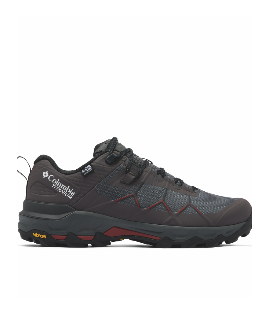 Columbia Peakfreak Titanium OutDry Men's Waterproof Hiking Shoe – Dark Grey, Red Oxide